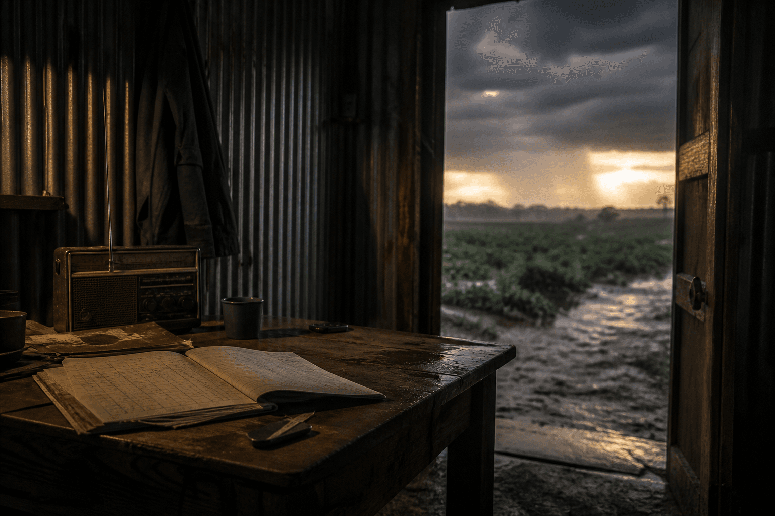 Rain on a Kenyan packing shed — Mashillingi